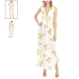 June & Hudson V-neck Floral Print Maxi Dress NWOT